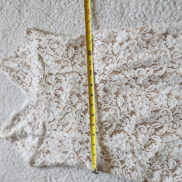 Bardot REVOLVE Sienna Lace Sheath Midi Dress in Cream with Cami Straps Sz M - Picture 15 of 16